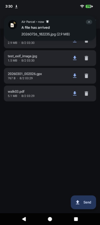 Arrival notification